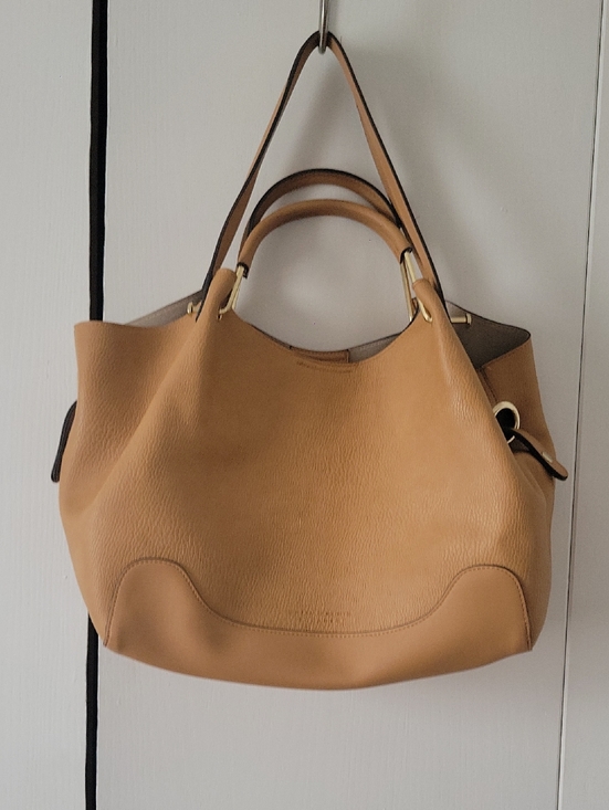 Sondra Roberts Handbags - Sondra Roberts Tan Leather Shoulder Tote